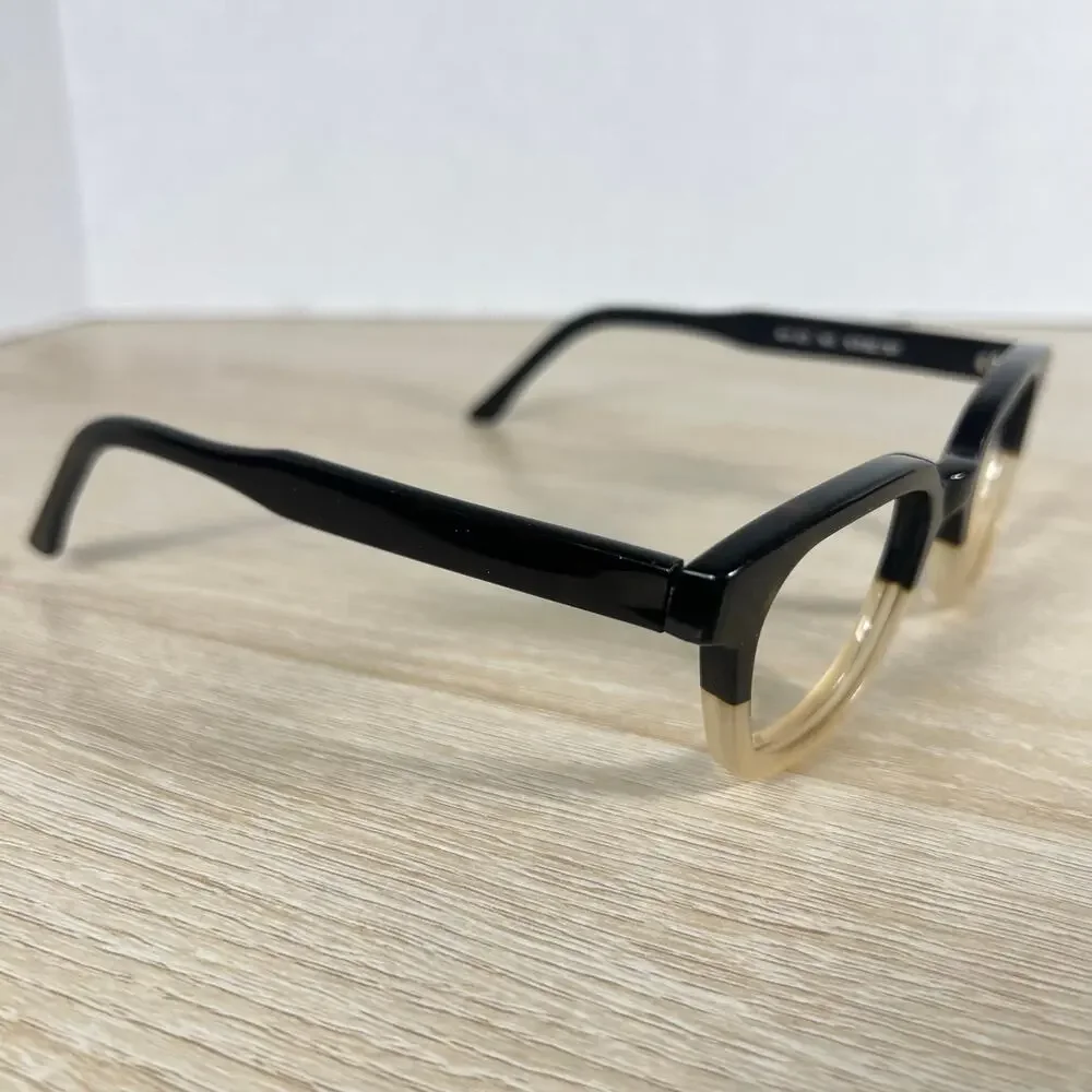 RARE SEE 1212 101082/101 Eyeglasses Split Dark Tortoise Horn Rim Frame 44-23-145